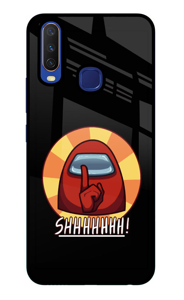Among Us Shhh! Vivo Y11/Y12/U10 Glass Case Back Cover by Casekaro