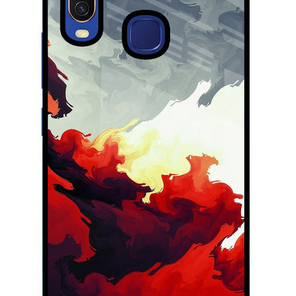 Fire Cloud Vivo Y11/Y12/U10 Glass Case Back Cover by Casekaro
