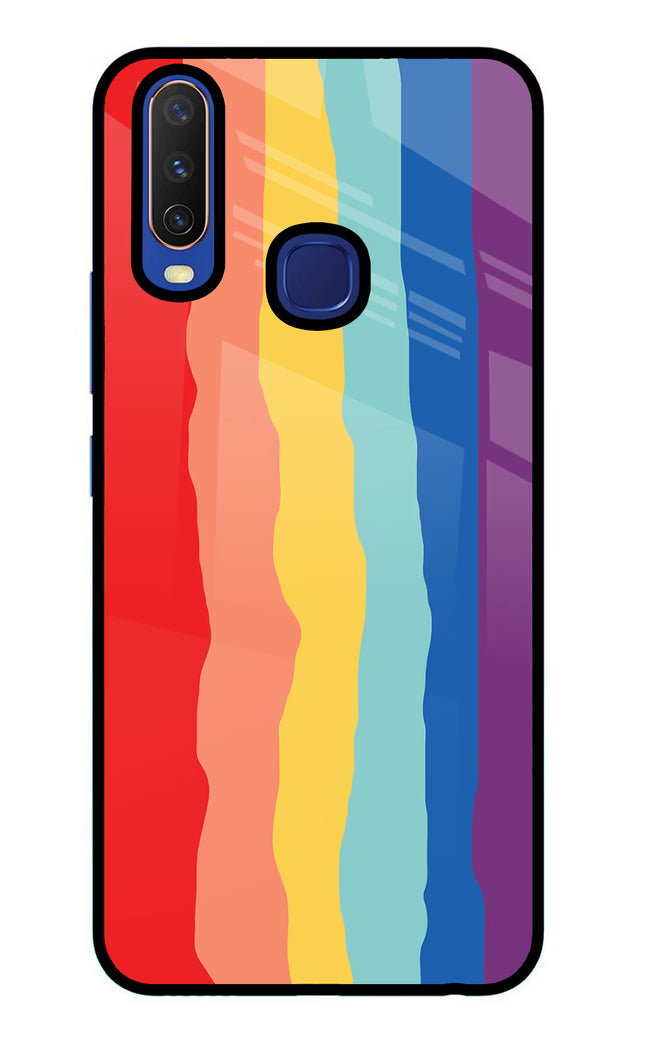 Rainbow Vivo Y11/Y12/U10 Glass Case Back Cover by Casekaro