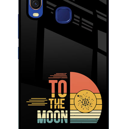 To the Moon Vivo Y11/Y12/U10 Glass Case Back Cover by Casekaro