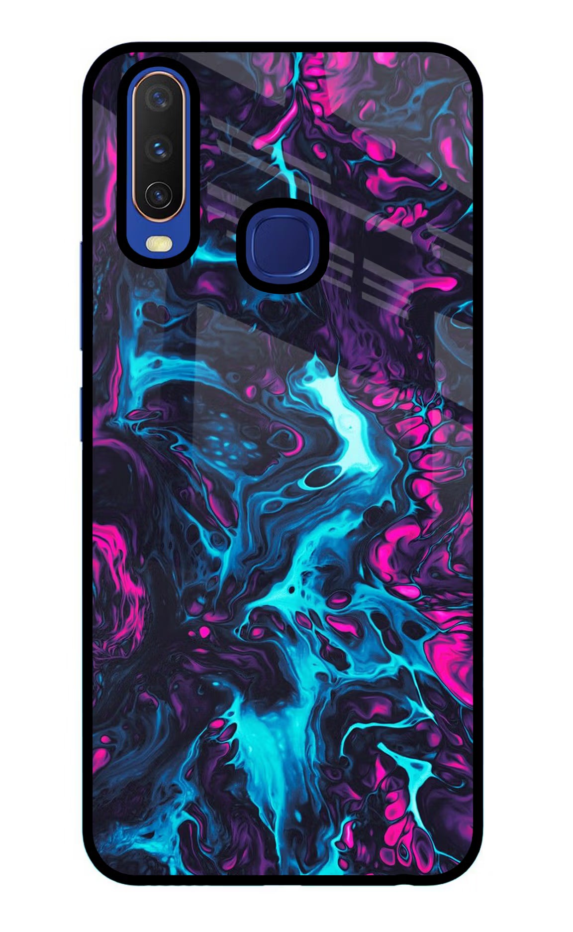 Abstract Vivo Y11/Y12/U10 Glass Case Back Cover by Casekaro