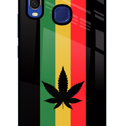 Weed Flag Vivo Y11/Y12/U10 Glass Case Back Cover by Casekaro