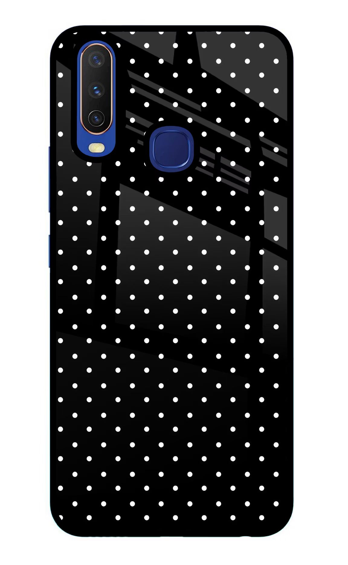 White Dots Vivo Y11/Y12/U10 Glass Case Back Cover by Casekaro