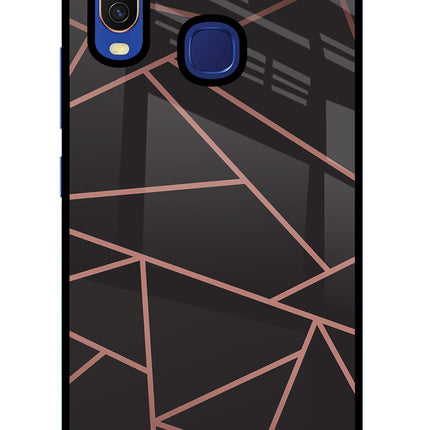 Geometric Pattern Vivo Y11/Y12/U10 Glass Case Back Cover by Casekaro