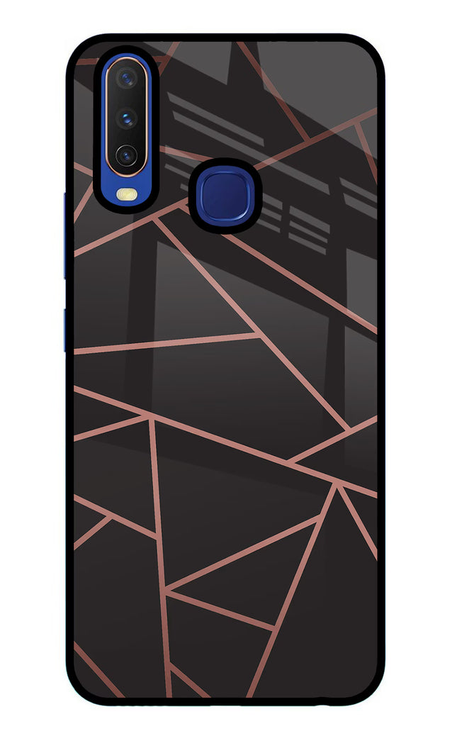 Geometric Pattern Vivo Y11/Y12/U10 Glass Case Back Cover by Casekaro
