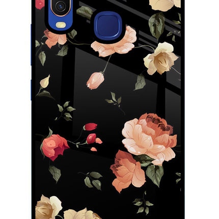 Flowers Vivo Y11/Y12/U10 Glass Case Back Cover by Casekaro