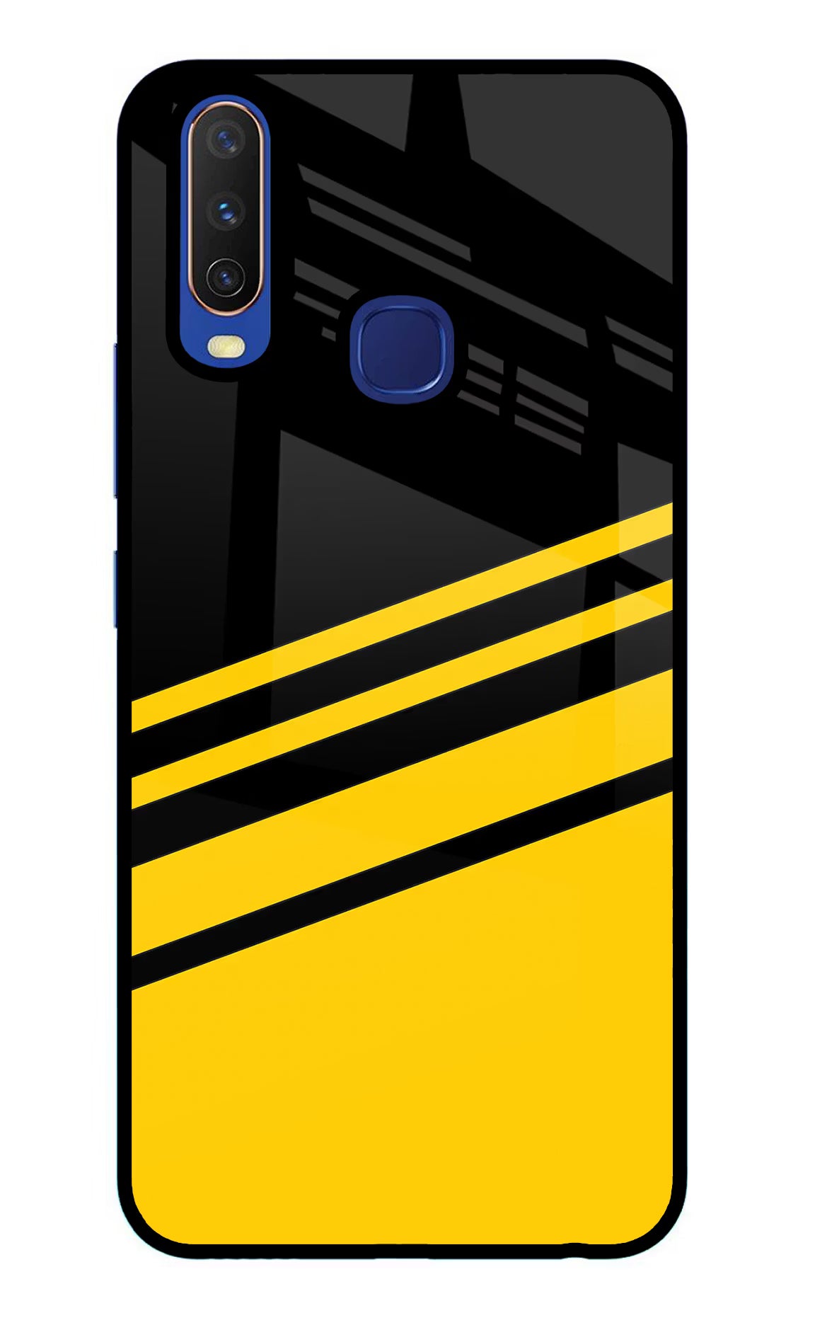 Yellow Shades Vivo Y11/Y12/U10 Glass Case Back Cover by Casekaro
