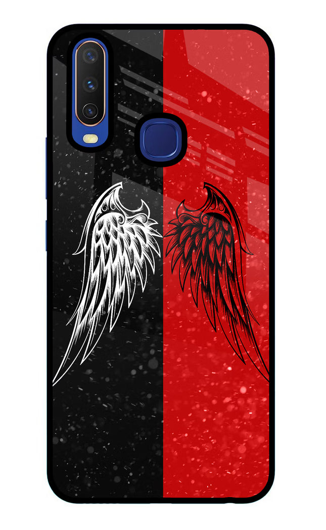 Wings Vivo Y11/Y12/U10 Glass Case Back Cover by Casekaro
