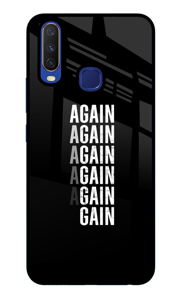 Again Again Gain Vivo Y11/Y12/U10 Glass Case Back Cover by Casekaro