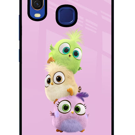 Cute Little Birds Vivo Y11/Y12/U10 Glass Case Back Cover by Casekaro