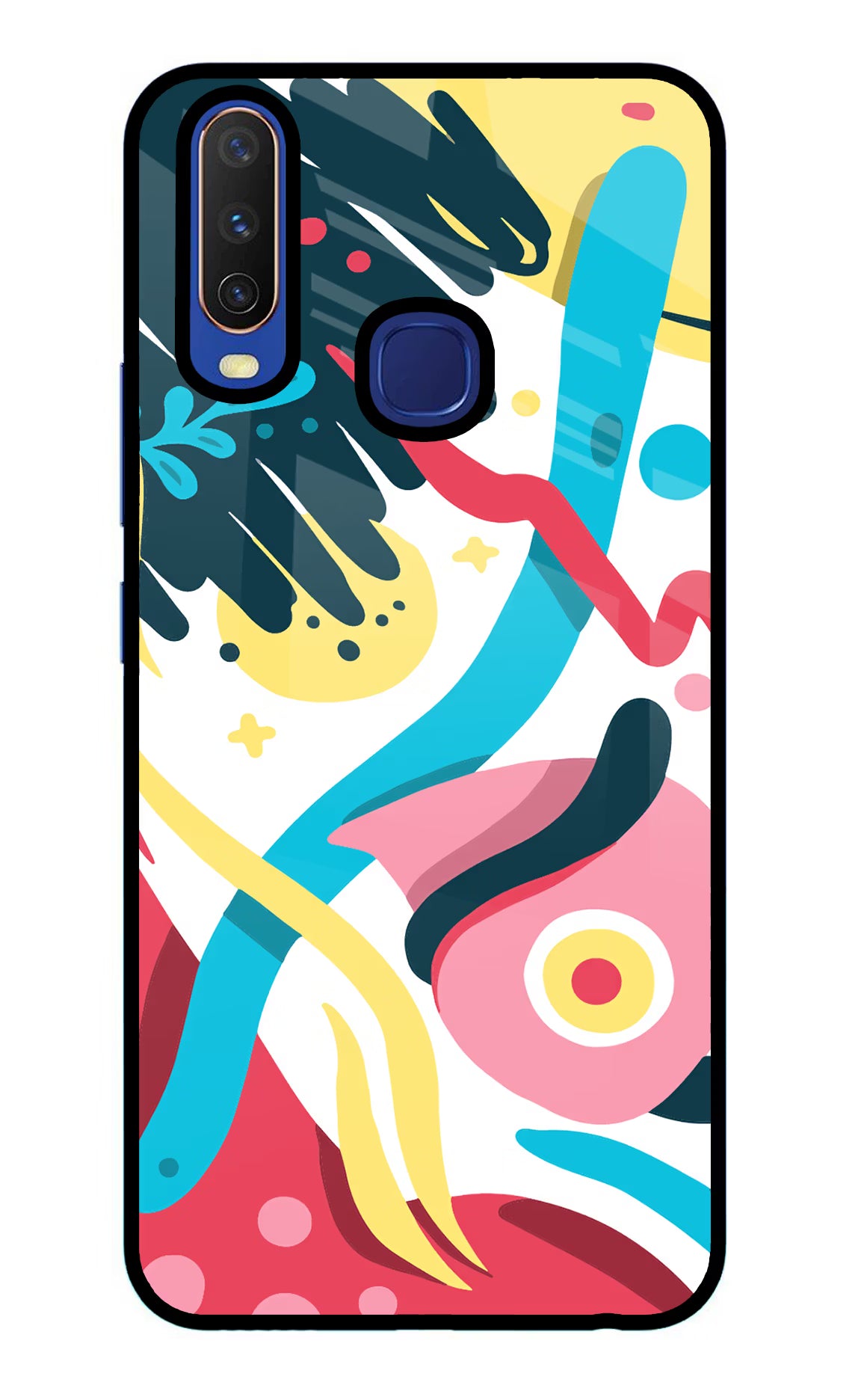Trippy Vivo Y11/Y12/U10 Glass Case Back Cover by Casekaro