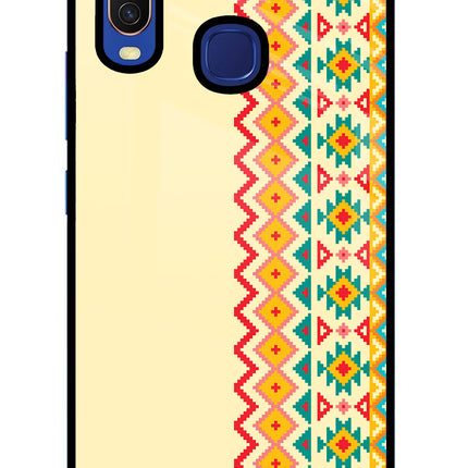 Ethnic Seamless Vivo Y11/Y12/U10 Glass Case Back Cover by Casekaro