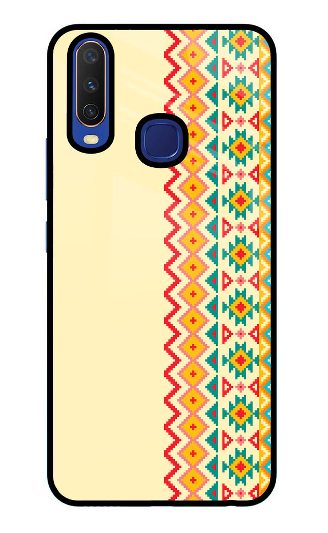 Ethnic Seamless Vivo Y11/Y12/U10 Glass Case Back Cover by Casekaro