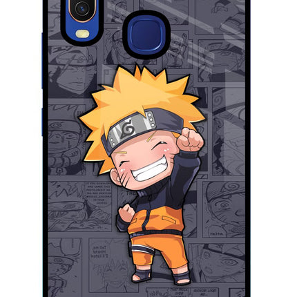 Chota Naruto Vivo Y11/Y12/U10 Glass Case Back Cover by Casekaro