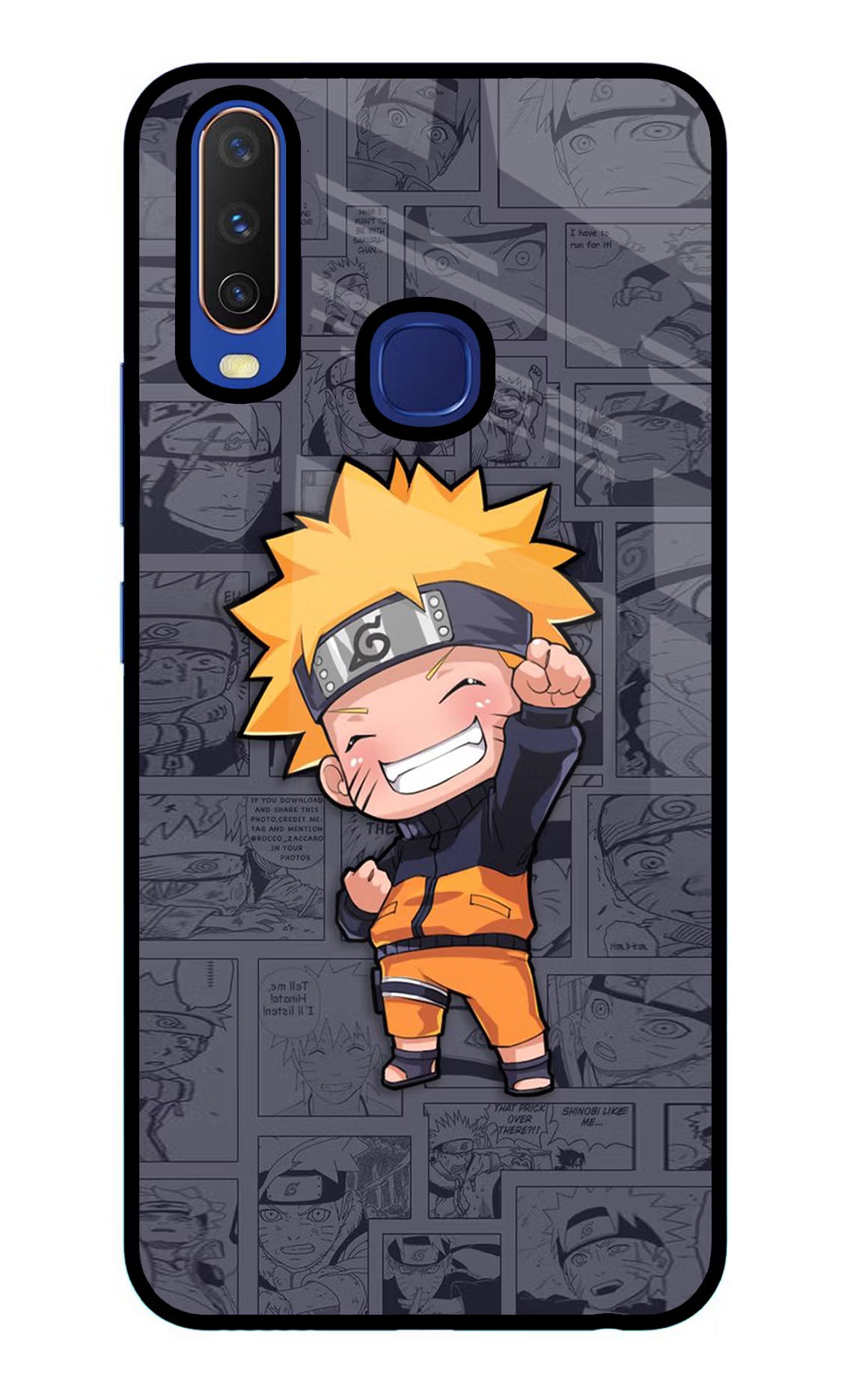 Chota Naruto Vivo Y11/Y12/U10 Glass Case Back Cover by Casekaro