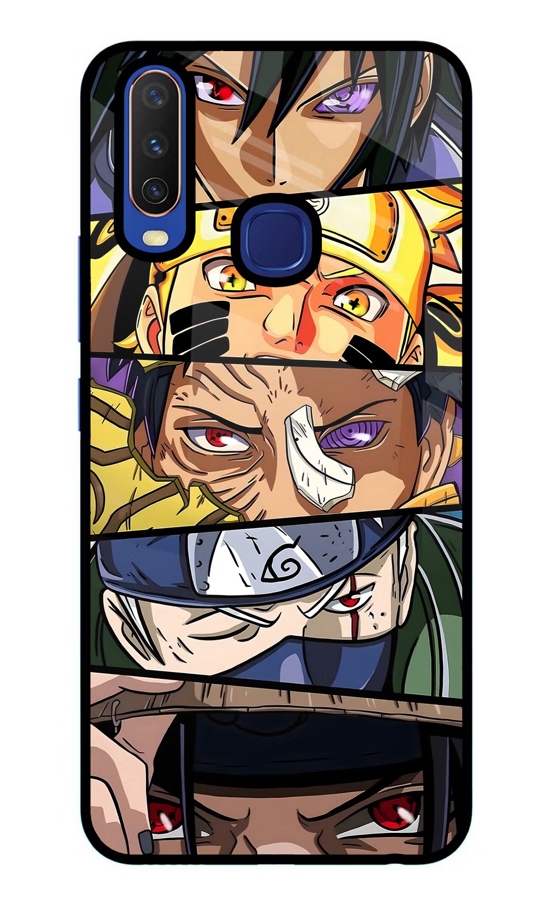 Naruto Character Vivo Y11/Y12/U10 Glass Case