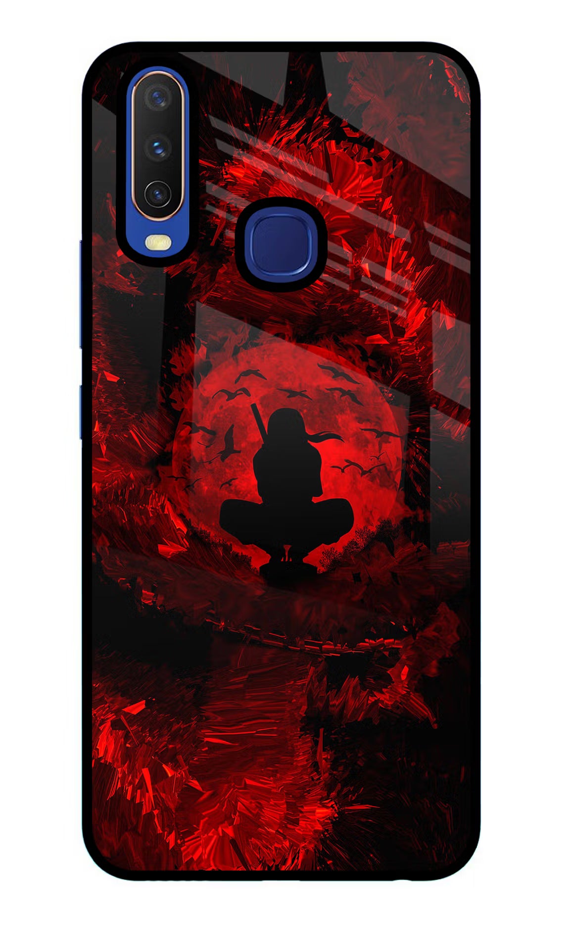 Itachi Uchiha Vivo Y11/Y12/U10 Glass Case Back Cover by Casekaro