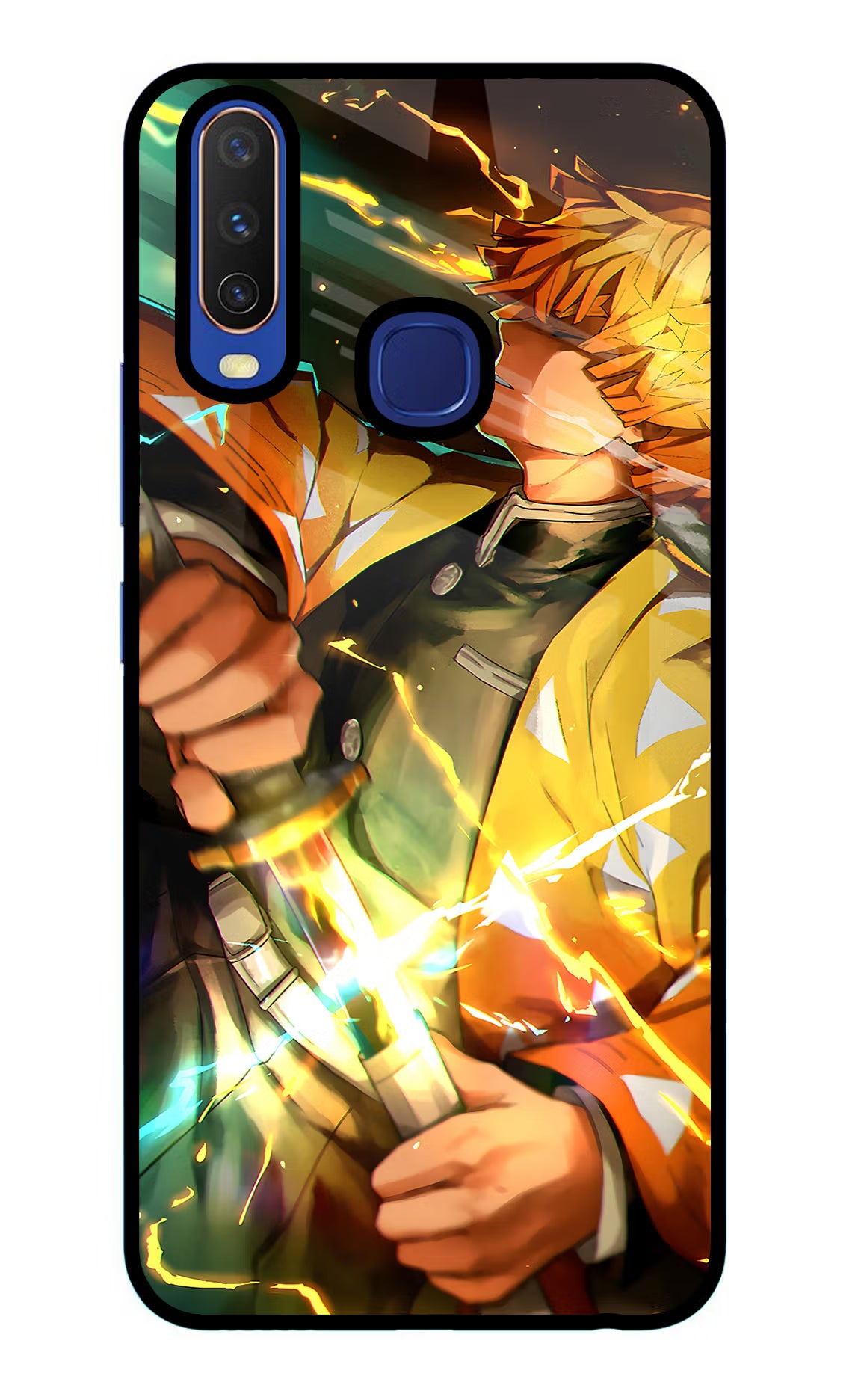 Demon Slayer Vivo Y11/Y12/U10 Glass Case Back Cover by Casekaro