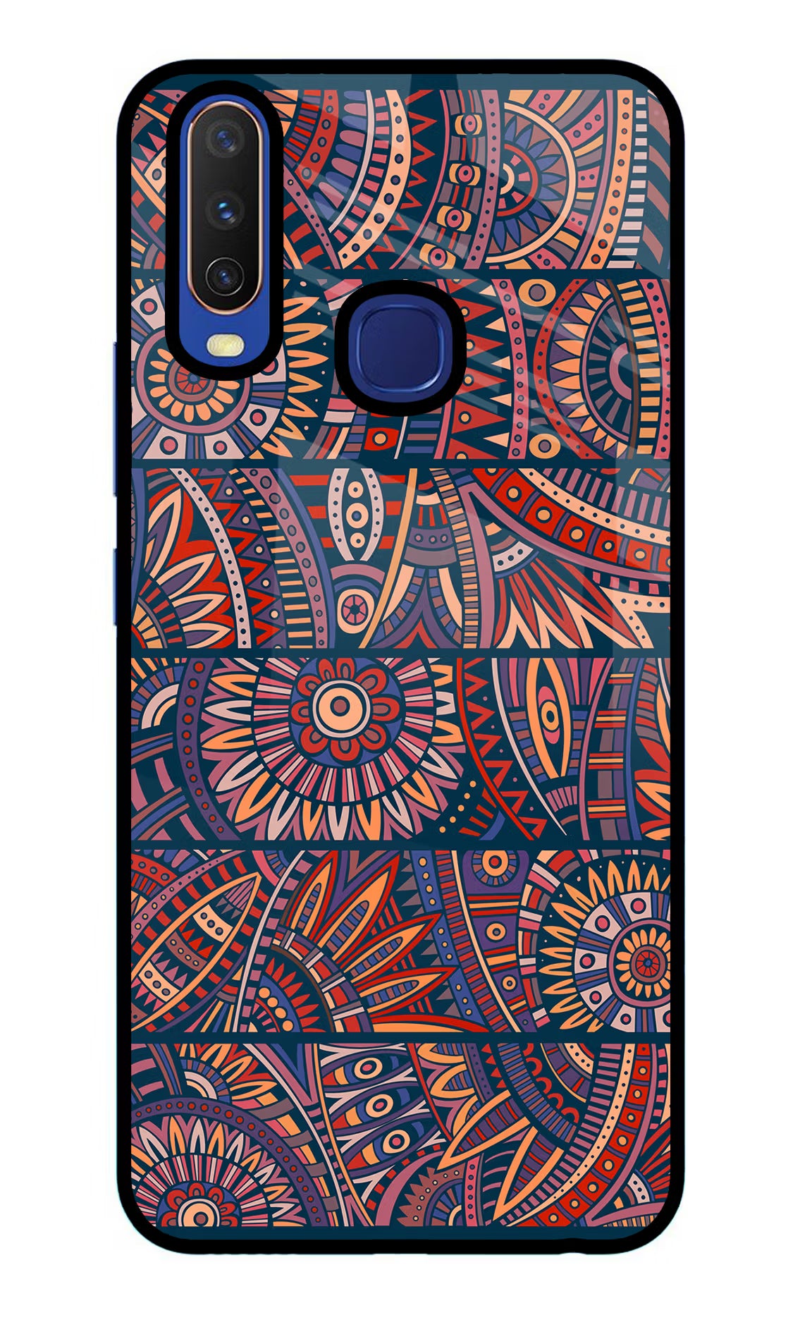 African Culture Design Vivo Y11/Y12/U10 Glass Case Back Cover by Casekaro