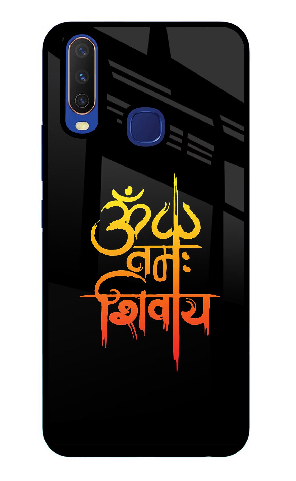 Om Namah Shivay Vivo Y11/Y12/U10 Glass Case Back Cover by Casekaro