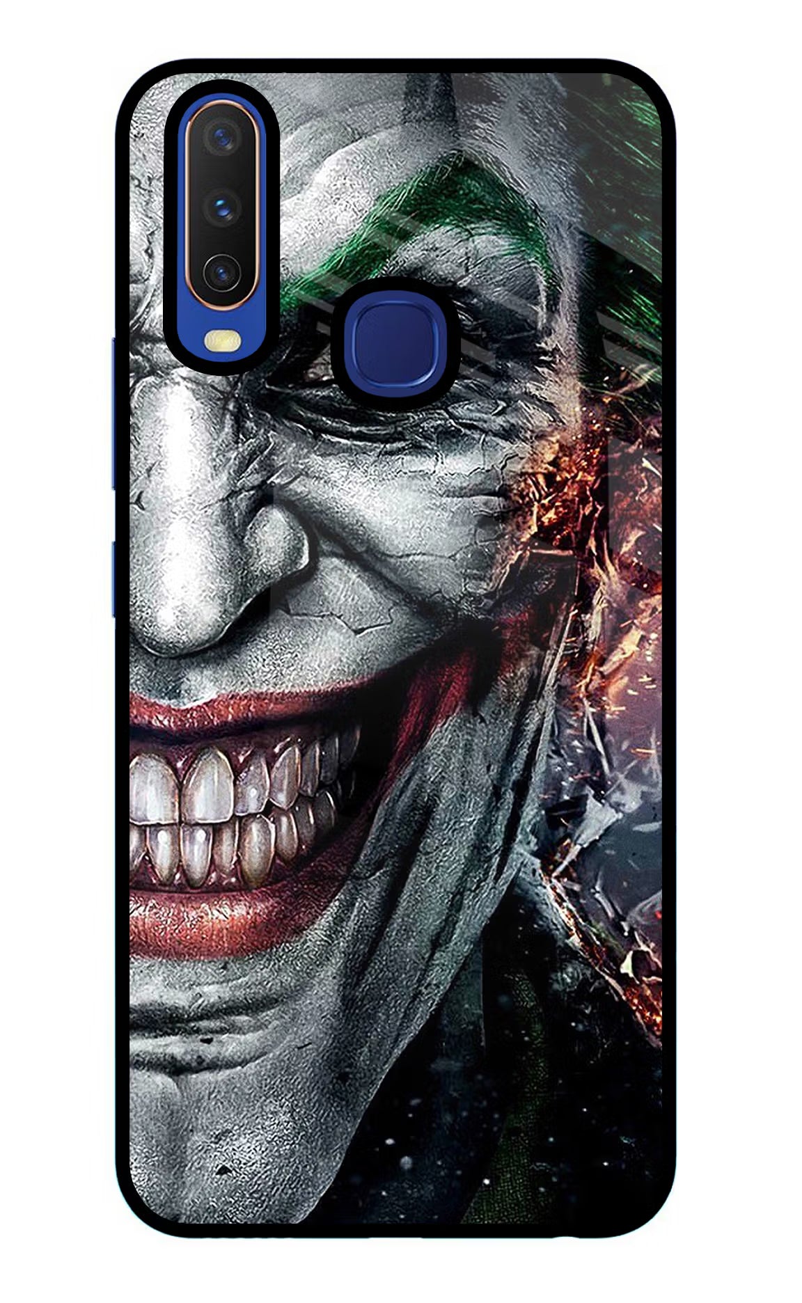 Joker Cam Vivo Y11/Y12/U10 Glass Case Back Cover by Casekaro