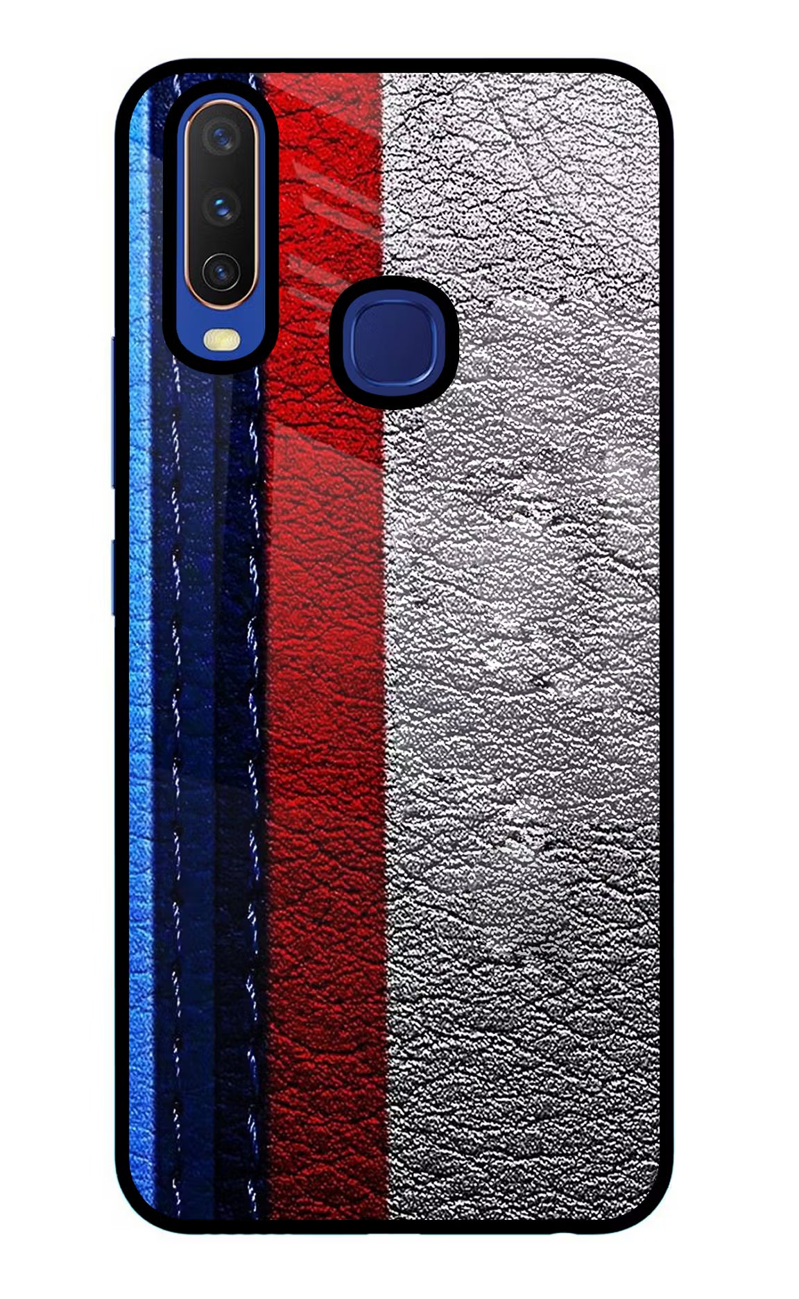 BMW Stripes Vivo Y11/Y12/U10 Glass Case Back Cover by Casekaro