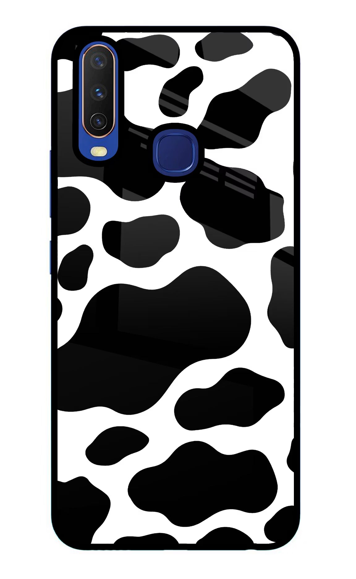 Cow Spots Vivo Y11/Y12/U10 Glass Case Back Cover by Casekaro