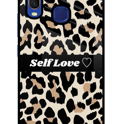 Leopard Print Self Love Vivo Y11/Y12/U10 Glass Case