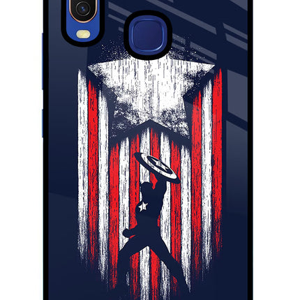 Captain America Marvel Art Vivo Y11/Y12/U10 Glass Case