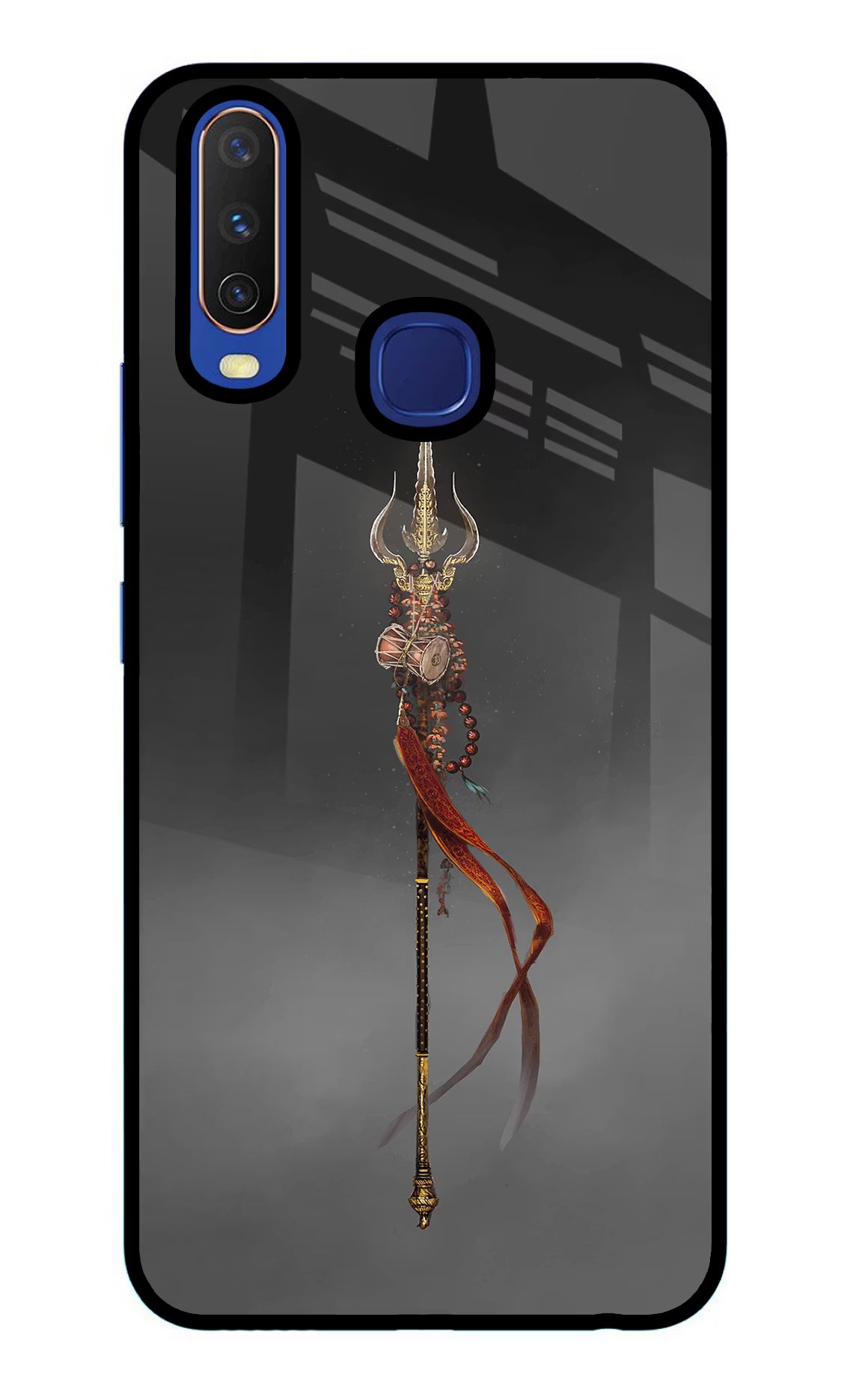 Shiv Trishul Vivo Y11/Y12/U10 Glass Case Back Cover by Casekaro