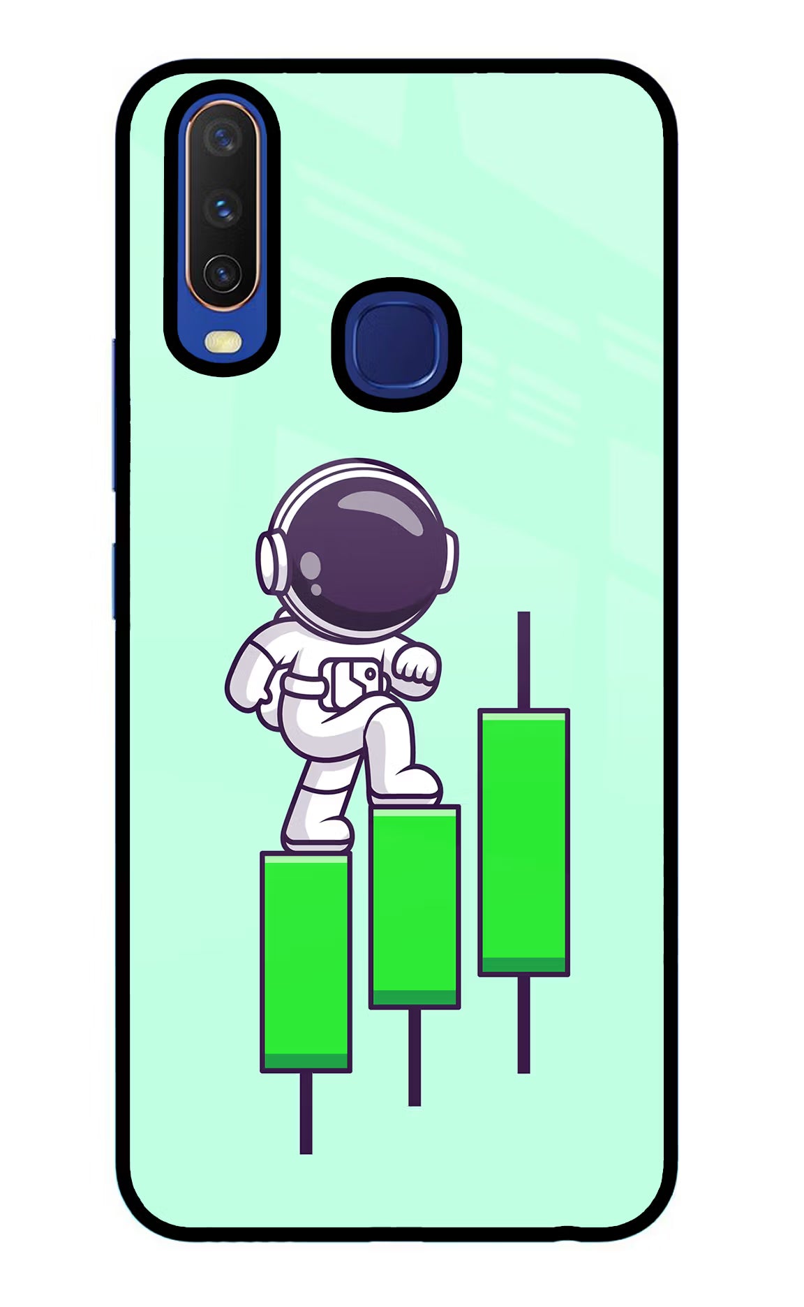 Astronaut Trader Vivo Y11/Y12/U10 Glass Case