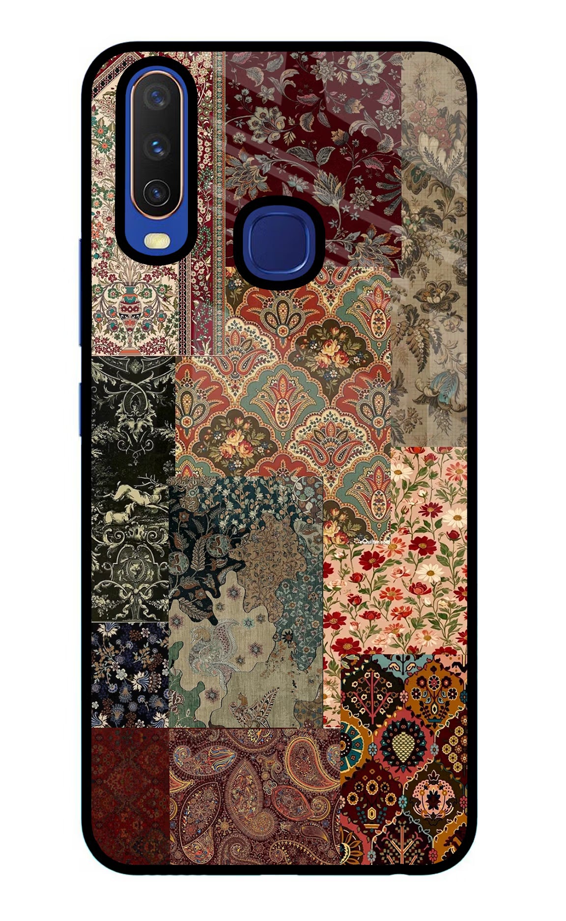 Desi Print Vivo Y11/Y12/U10 Glass Case Back Cover by Casekaro