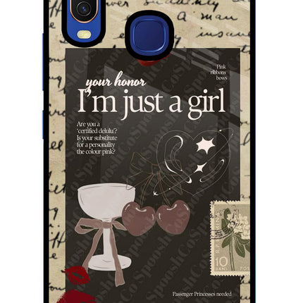 I am just a girl Vivo Y11/Y12/U10 Glass Case