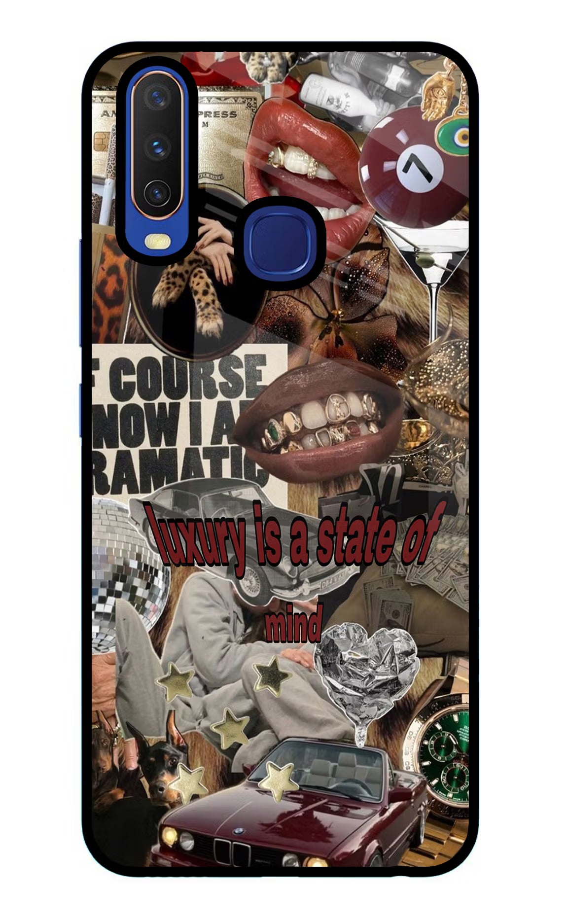 Luxury Vivo Y11/Y12/U10 Glass Case Back Cover by Casekaro
