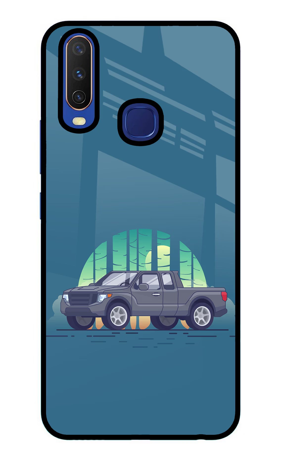 Retro Garage Vibe Vivo Y11/Y12/U10 Glass Case