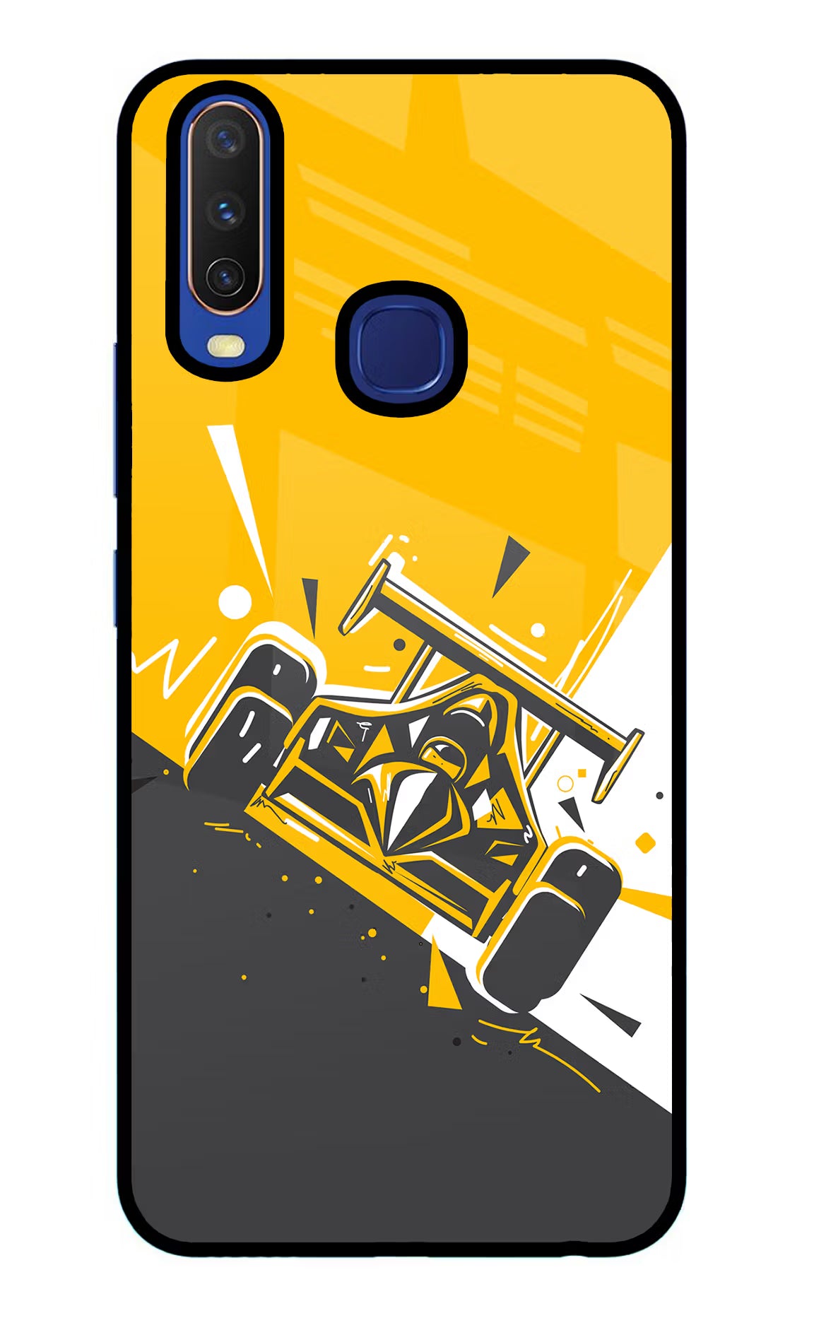 Track King Vivo Y11/Y12/U10 Glass Case Back Cover by Casekaro