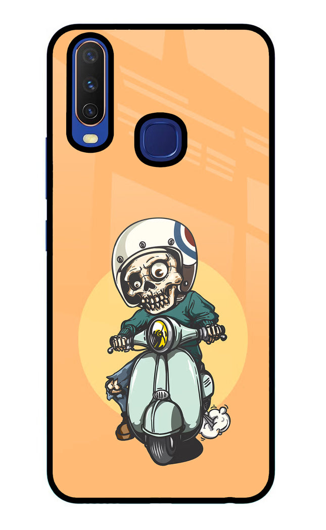 Undead Biker Vivo Y11/Y12/U10 Glass Case Back Cover by Casekaro