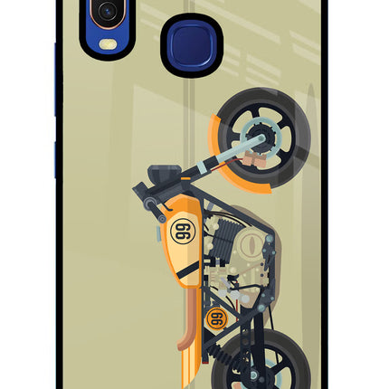 Vertical Speedster Vivo Y11/Y12/U10 Glass Case
