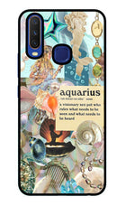 Aquarius Zodiac Vivo Y11/Y12/U10 Glass Case
