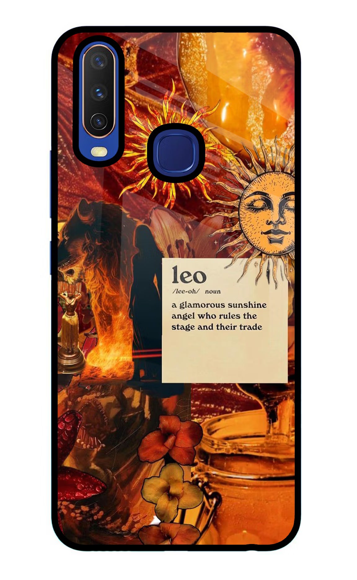 Leo Zodiac Vivo Y11/Y12/U10 Glass Case