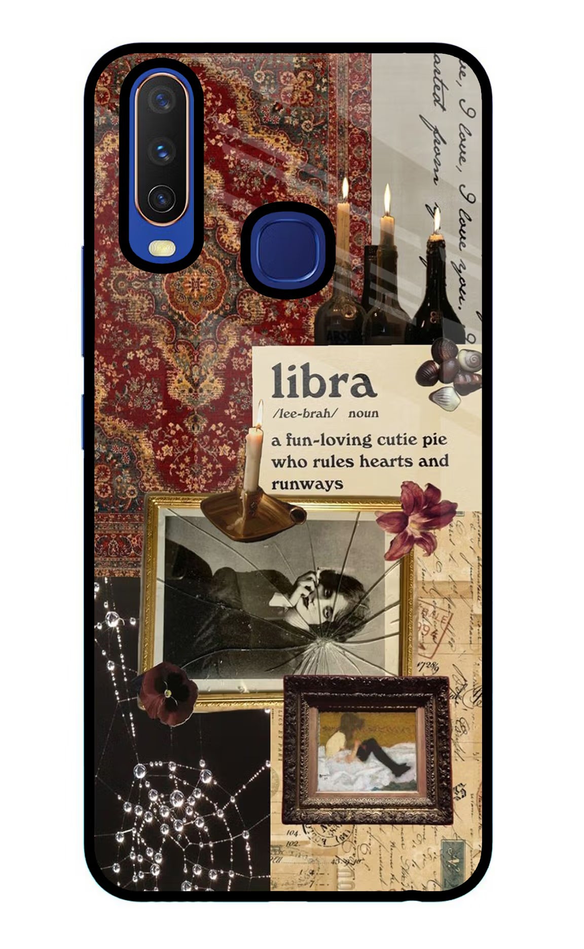 Libra Zodiac Vivo Y11/Y12/U10 Glass Case Back Cover by Casekaro