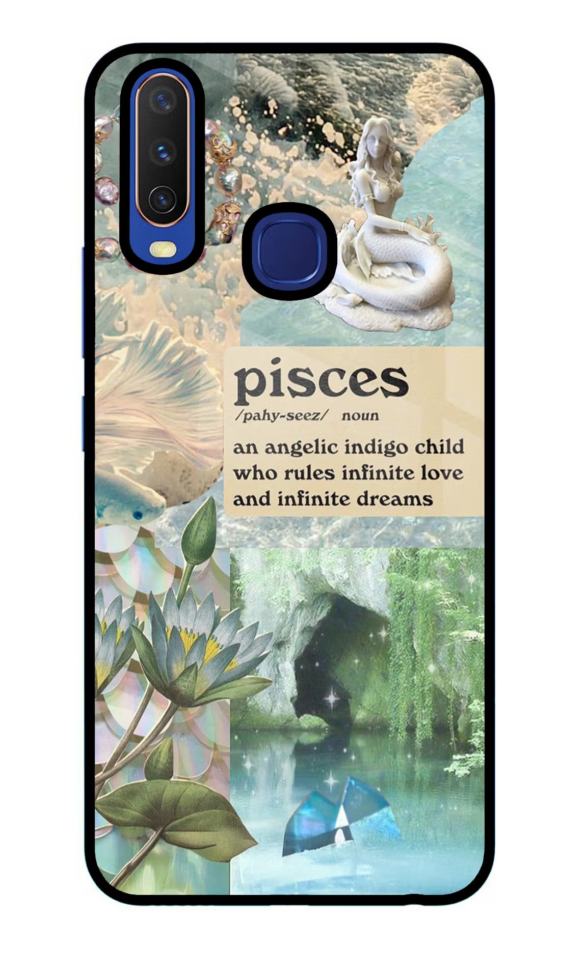 Pisces Zodiac Vivo Y11/Y12/U10 Glass Case