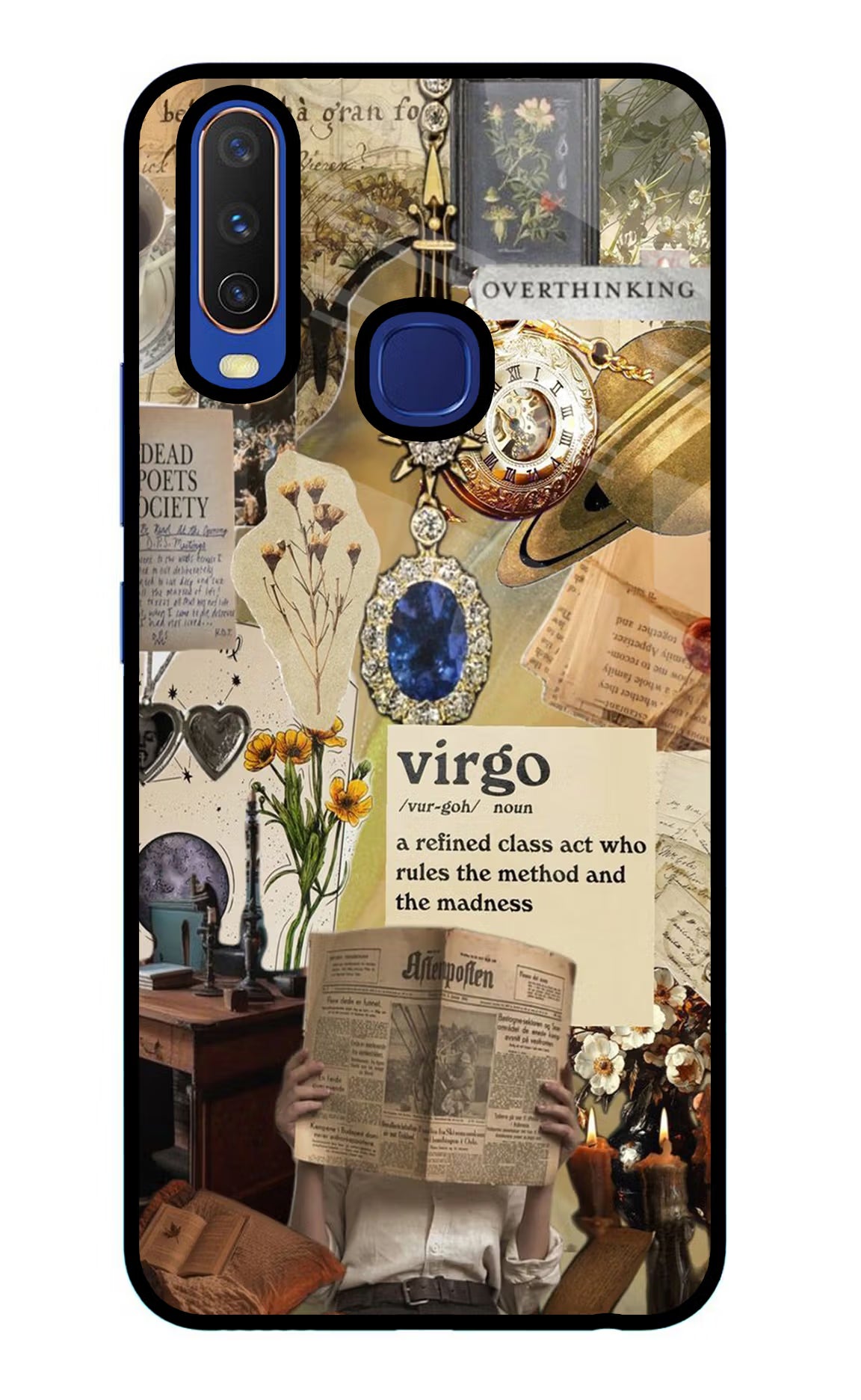 Virgo Zodiac Vivo Y11/Y12/U10 Glass Case Back Cover by Casekaro