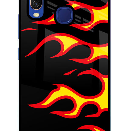 Side Sweep Flames Vivo Y11/Y12/U10 Glass Case