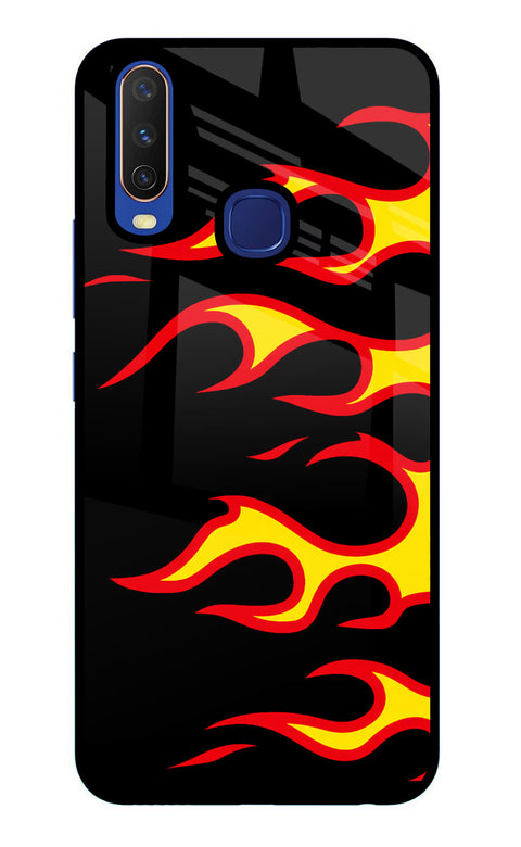 Side Sweep Flames Vivo Y11/Y12/U10 Glass Case