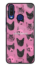 Pink Cats Vivo Y11/Y12/U10 Glass Case