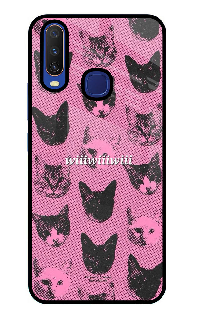 Pink Cats Vivo Y11/Y12/U10 Glass Case