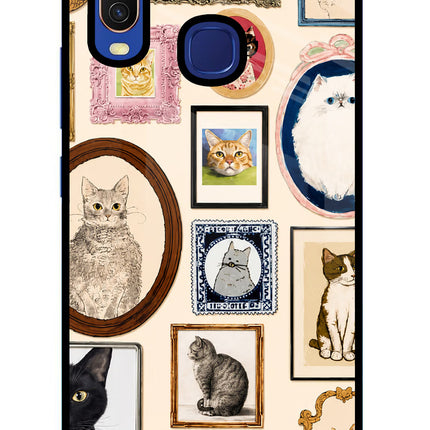 Mirror Cats Vivo Y11/Y12/U10 Glass Case