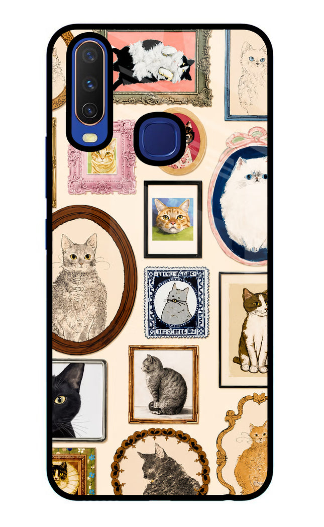 Mirror Cats Vivo Y11/Y12/U10 Glass Case