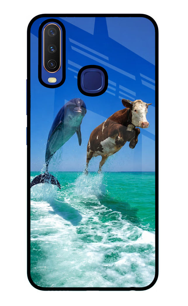 Dolphin vs Cow Vivo Y11/Y12/U10 Glass Case